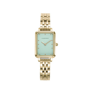 Reloj dorado rectangular esfera verde - 401220-67